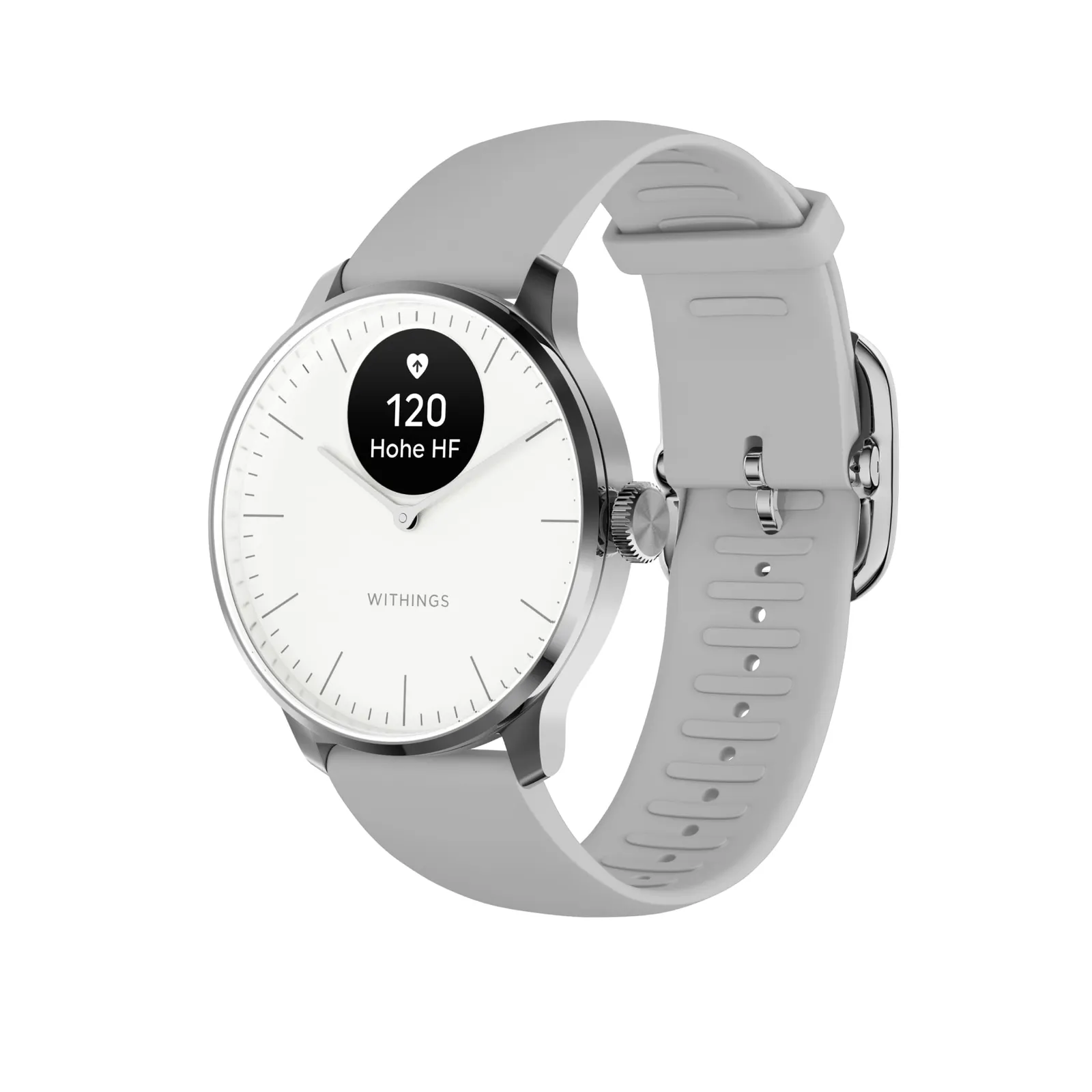 Withings ScanWatch Light weiß/grau Herzfrequenzmessung