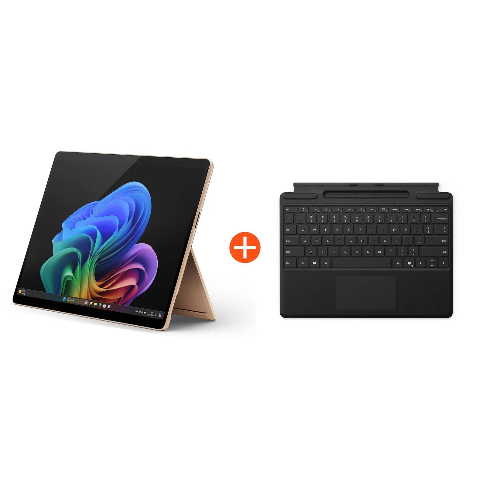 Microsoft Surface Pro (11. Edition) 13" OLED 2in1 Sand Snapdragon® X Elite 16GB RAM 1TB SSD Win11 ZIB-00043 inkl. Black Keyboard SL