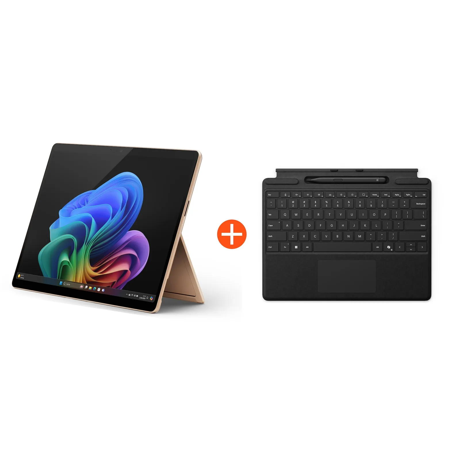 Microsoft Surface Pro (11. Edition) 13" OLED 2in1 Sand Snapdragon® X Elite 16GB RAM 1TB SSD Win11 ZIB-00043 inkl. Black Keyboard Pen