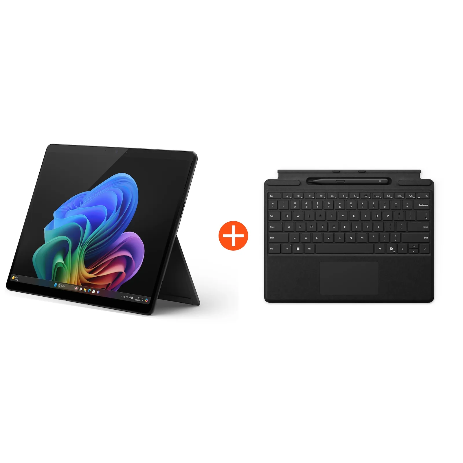 Microsoft Surface Pro (11. Edition) Copilot+ PC 13" OLED 2in1 Graphit Snapdragon® X Elite 16GB/1TB SSD Win11 EP2-08384 ohne Netzteil inkl. MS Surface Pro Keyboard mit Slim Pen schwarz