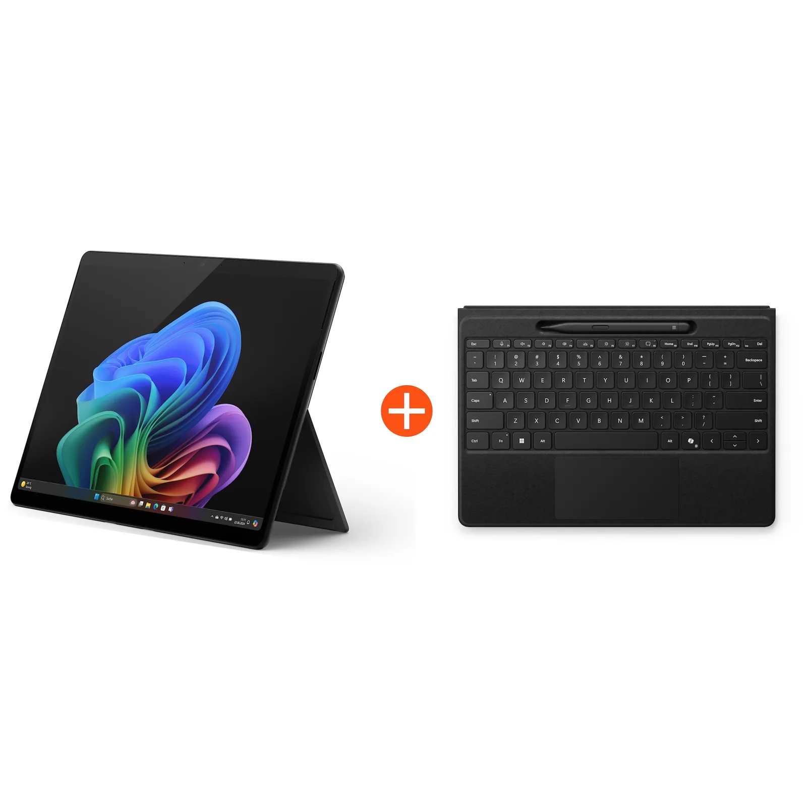 Microsoft Surface Pro (11. Edition) Copilot+ PC 13" OLED 2in1 Graphit Snapdragon® X Elite 16GB/1TB SSD Win11 EP2-08384 ohne Netzteil inkl. MS Surface Pro Flex Keyboard +Slim Pen schwarz