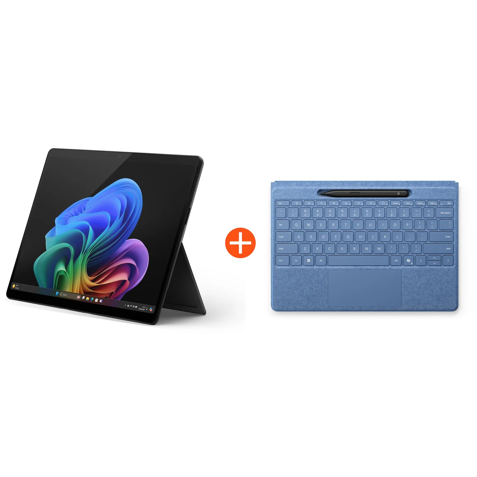 Microsoft Surface Pro (11. Edition) Copilot+ PC 13" OLED 2in1 Graphit Snapdragon® X Elite 16GB/1TB SSD Win11 EP2-08384 ohne Netzteil inkl. MS Surface Pro Flex Keyboard +Slim Pen saphir