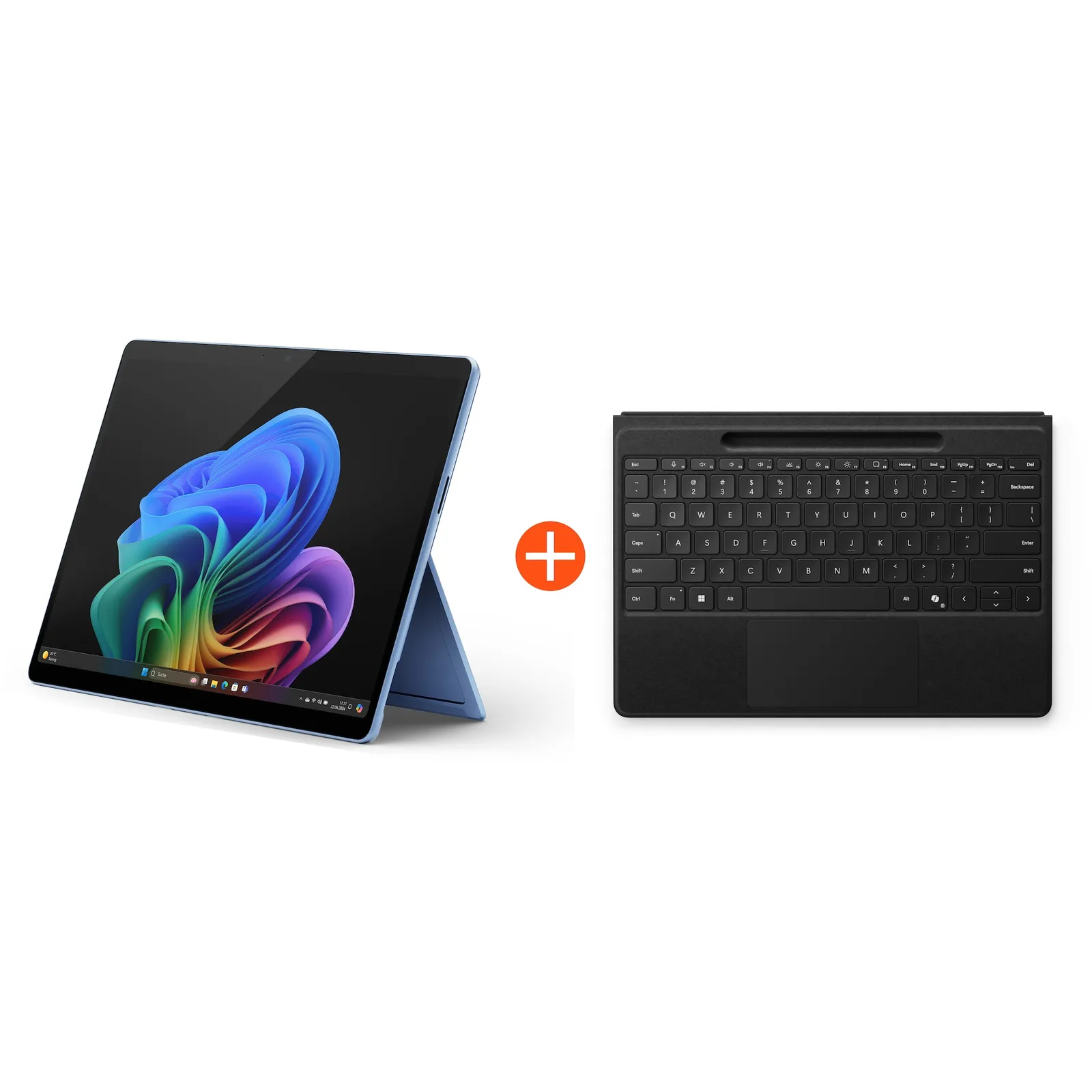 Microsoft Surface Pro (11. Edition) Copilot+ PC 13" OLED 2in1 Saphir Snapdragon® X Elite 16GB/1TB SSD Win11 EP2-08390 ohne Netzteil inkl. MS Surface Pro Flex Keyboard schwarz