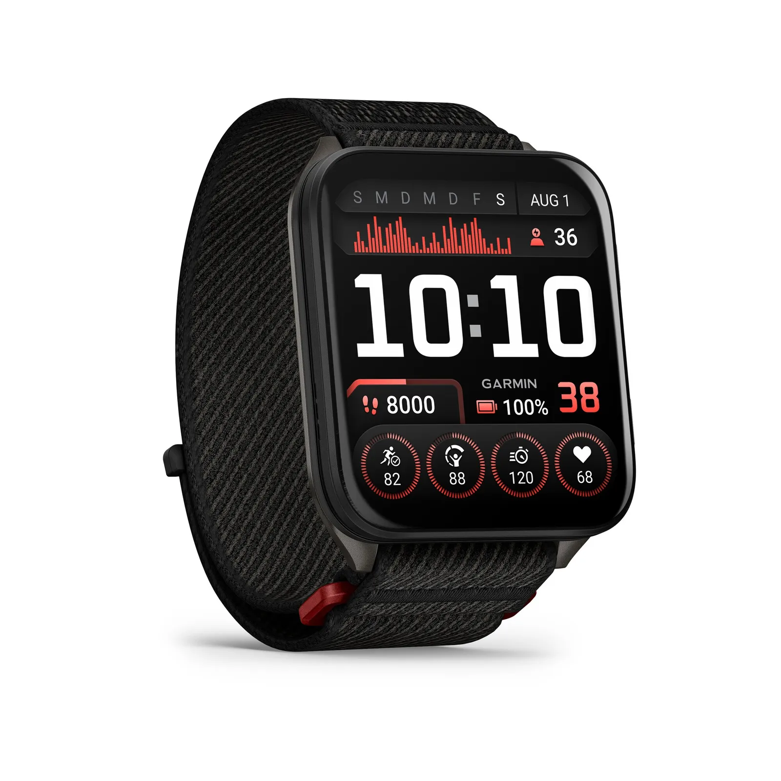 Garmin Venu® X1 Schwarz mit ComfortFit-Nylonarmband Schwarz