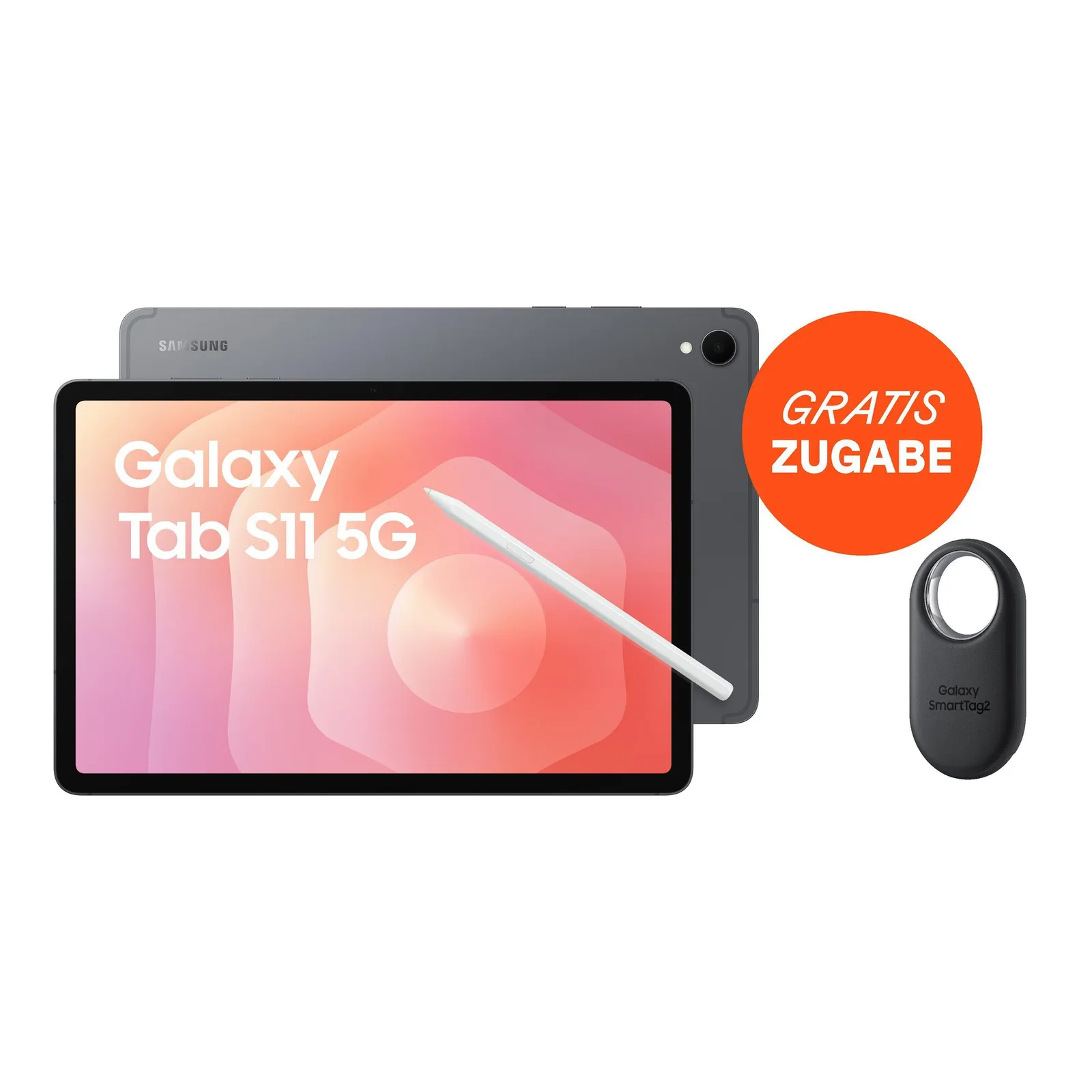 Samsung Galaxy Tab S11 SM-X736B 5G 128GB gray Android 16 Tablet + SmartTag 2 EI-T5600 schwarz