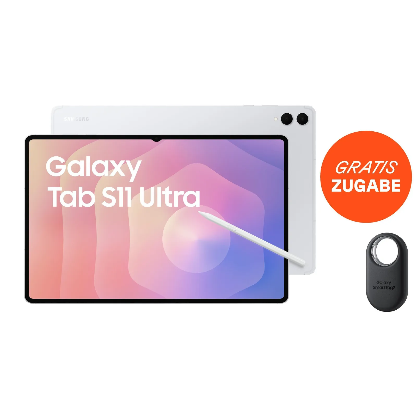 Samsung Galaxy Tab S11 Ultra SM-X930N Wifi 256GB silver Android 16 Tablet + SmartTag 2 EI-T5600 schwarz